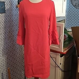 Sara Campbell Boston red shift dress nwt